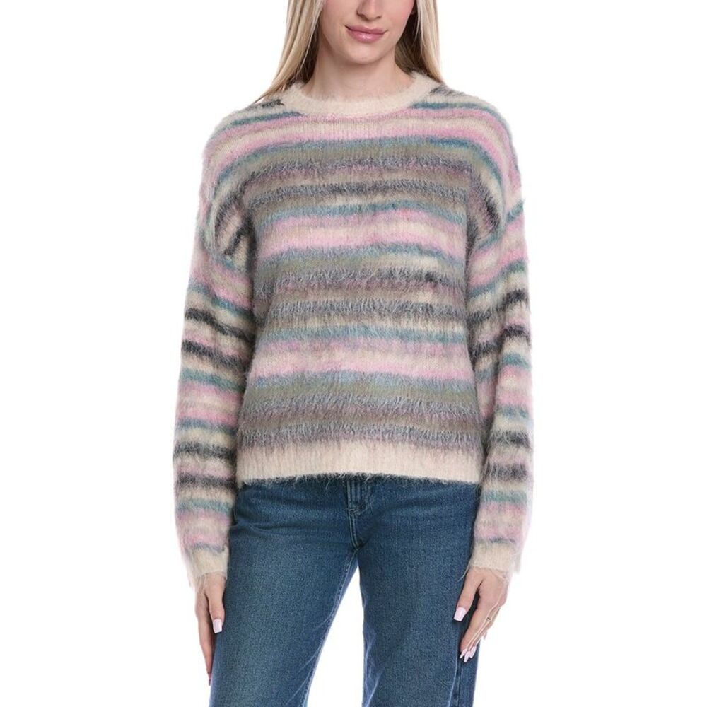 Color Block Womens  Wool-Blend Pullover